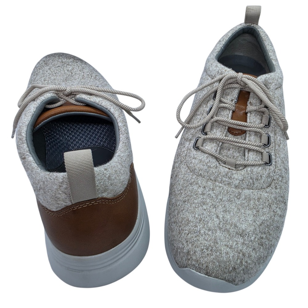 Johnston & Murphy Mens Amherst U-Throat Wool Sneakers Taupe 25-8926 10.5M